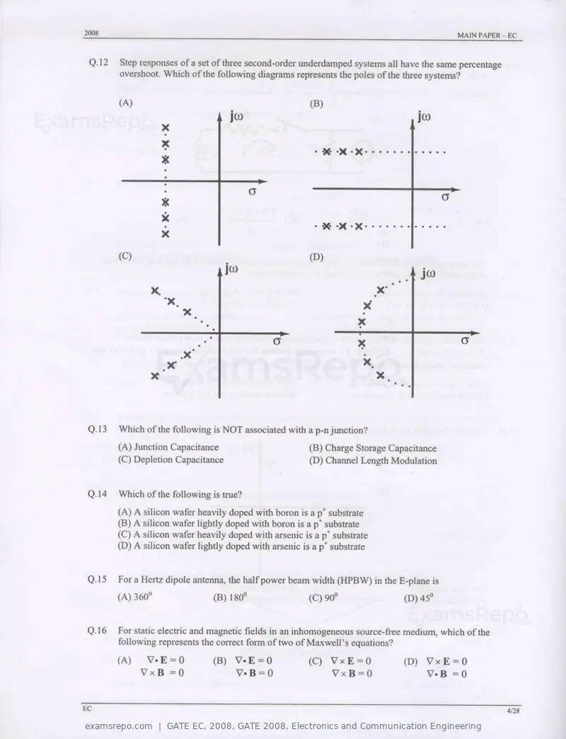 GATE EC 2008 question paper, GATE 2008, Electronics and Communication Engineering, page 4 of 24