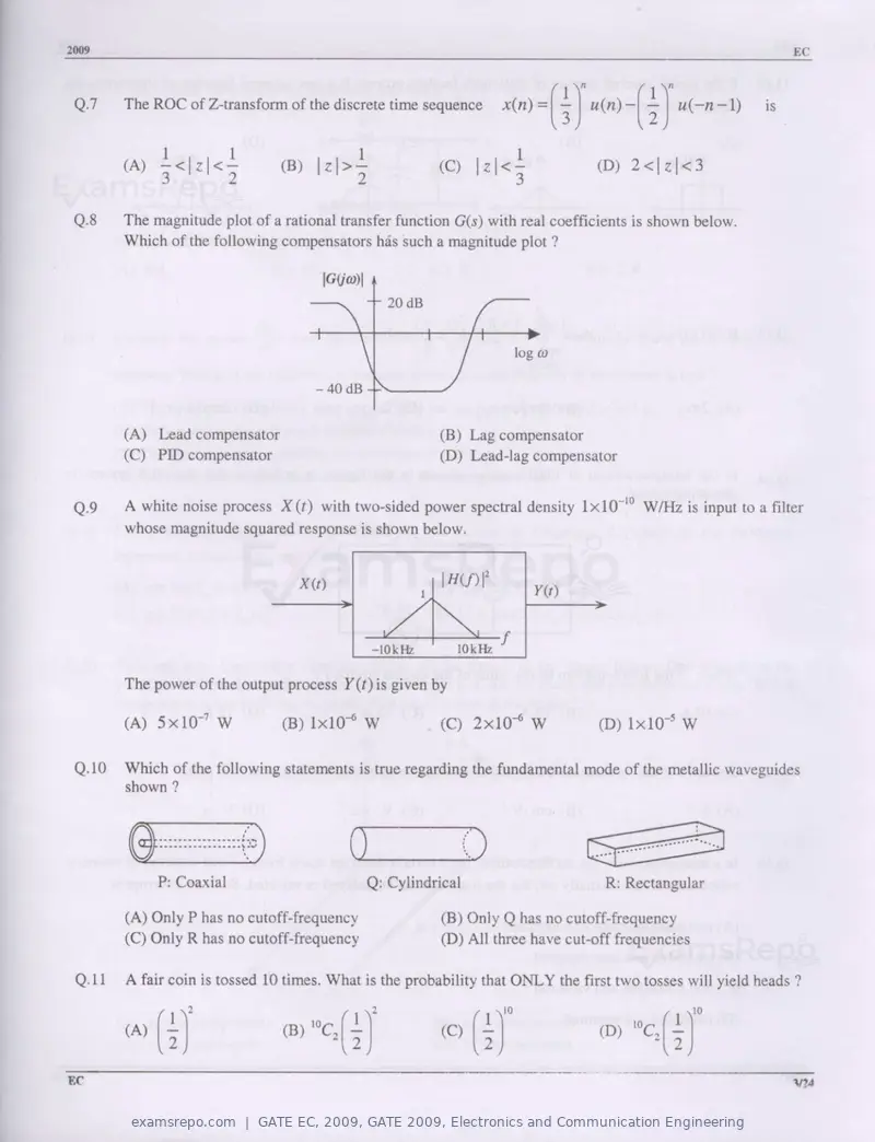 GATE EC 2009 question paper, GATE 2009, Electronics and Communication Engineering, page 3 of 16