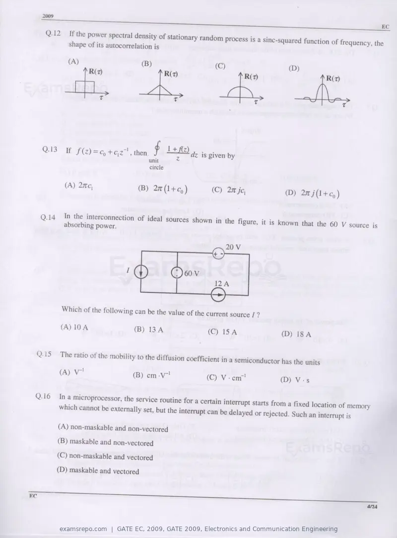 GATE EC 2009 question paper, GATE 2009, Electronics and Communication Engineering, page 4 of 16