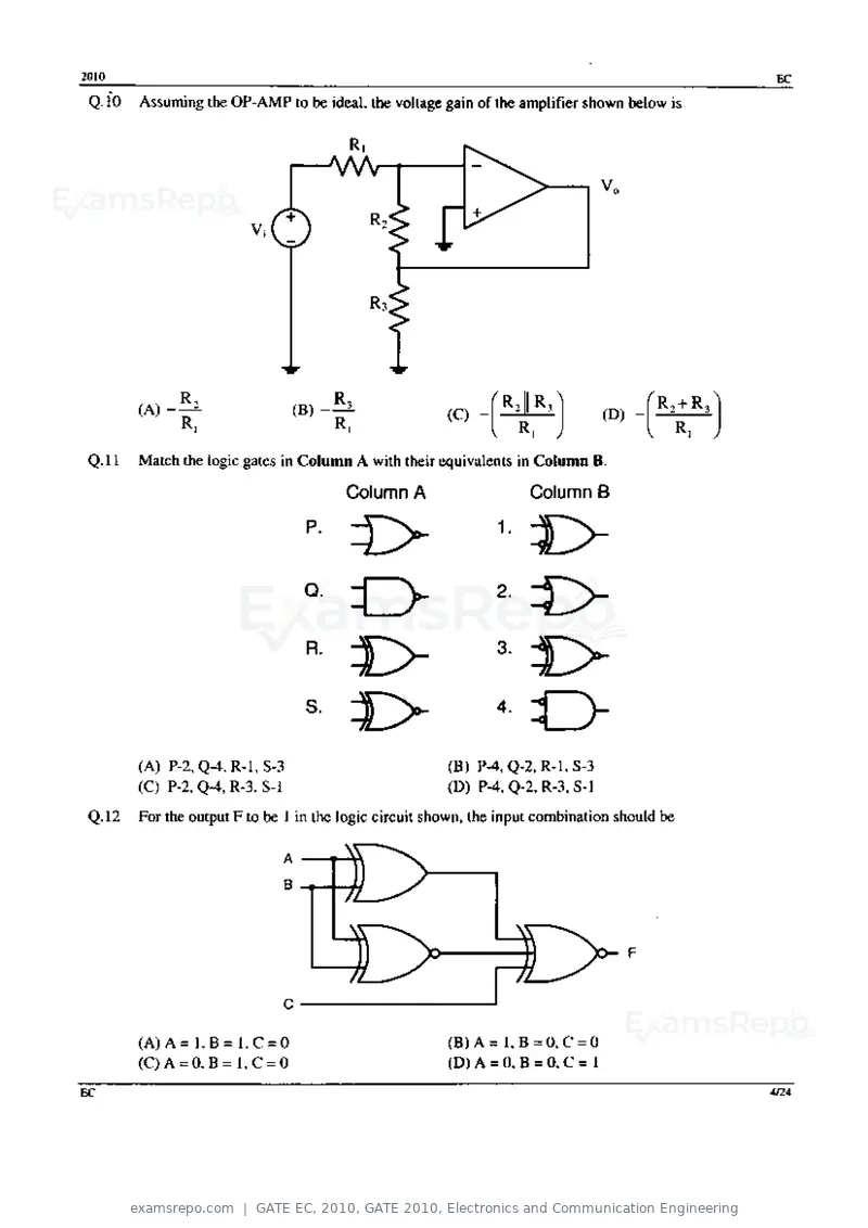 GATE EC 2010 question paper, GATE 2010, Electronics and Communication Engineering, page 4 of 24