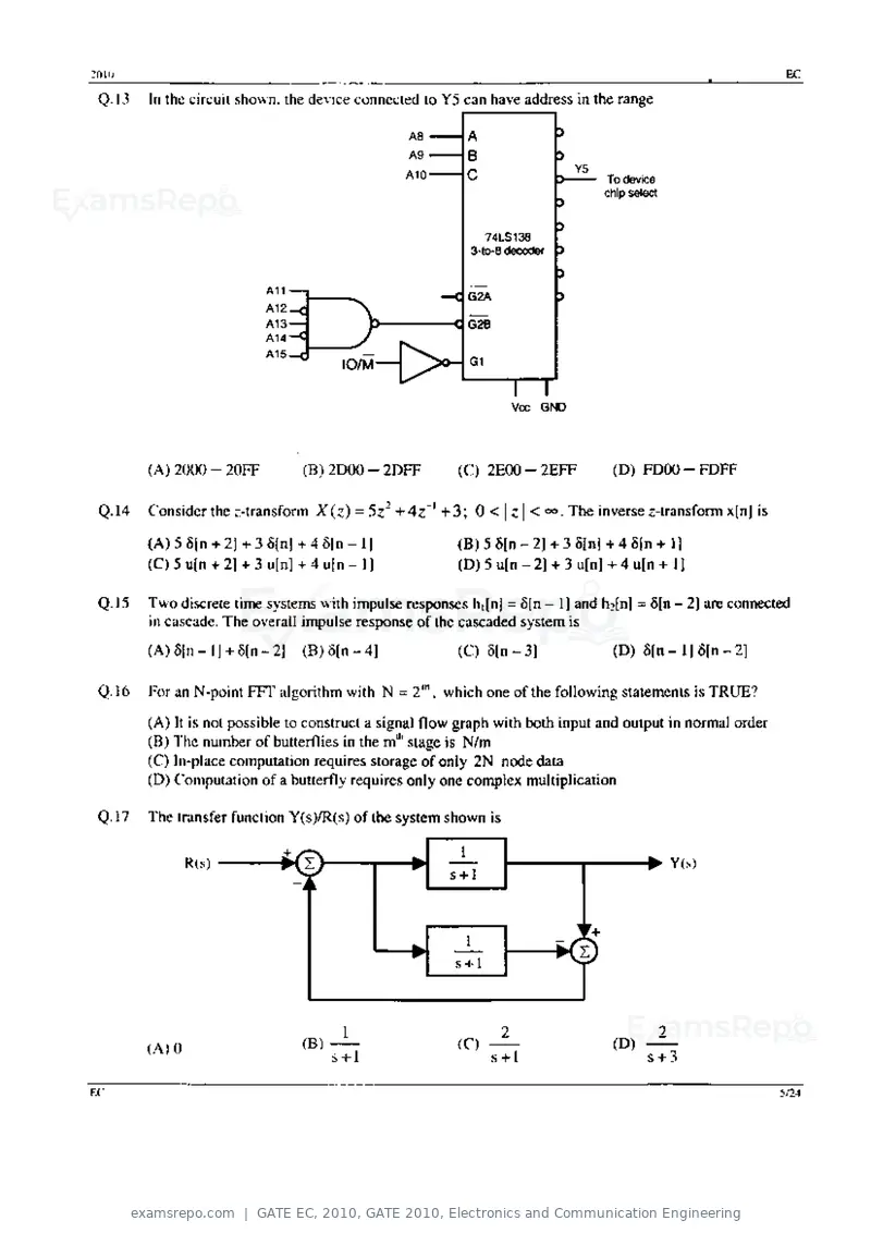 GATE EC 2010 question paper, GATE 2010, Electronics and Communication Engineering, page 5 of 24