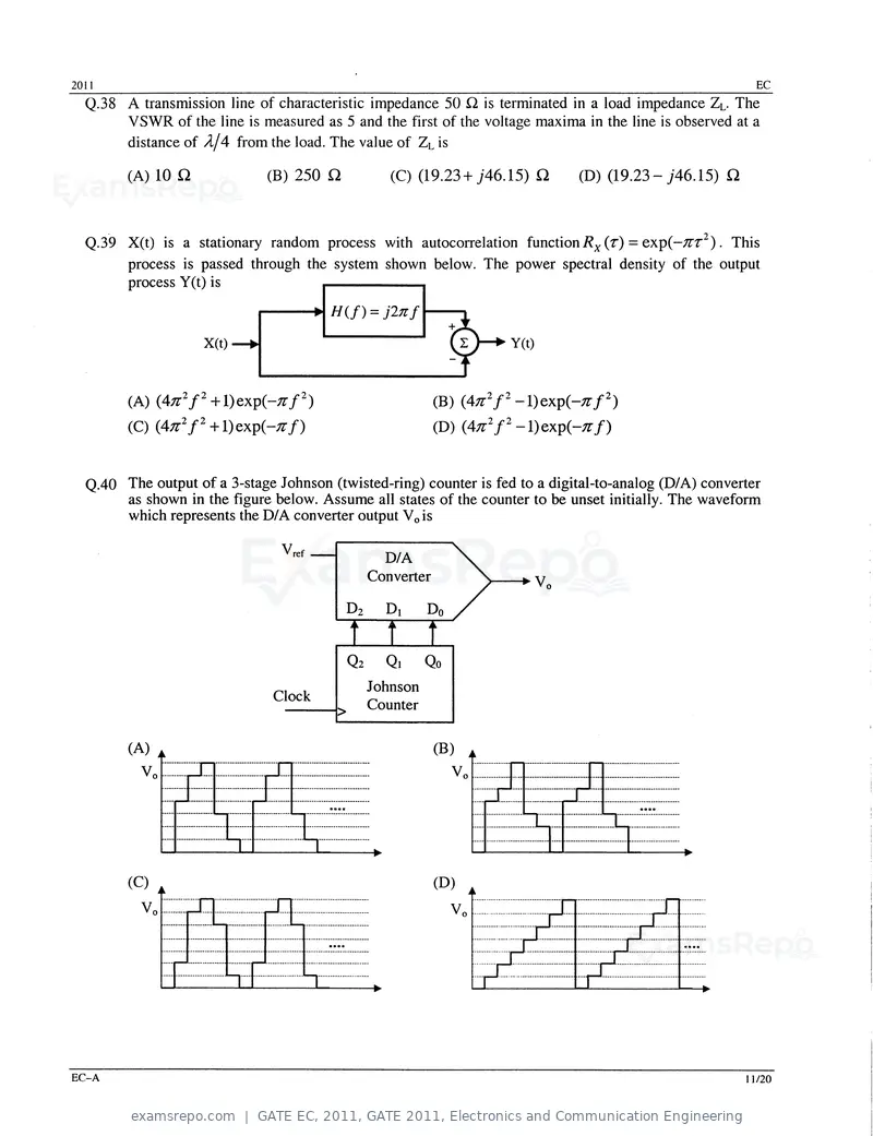 GATE EC 2011 question paper, GATE 2011, Electronics and Communication Engineering, page 11 of 17