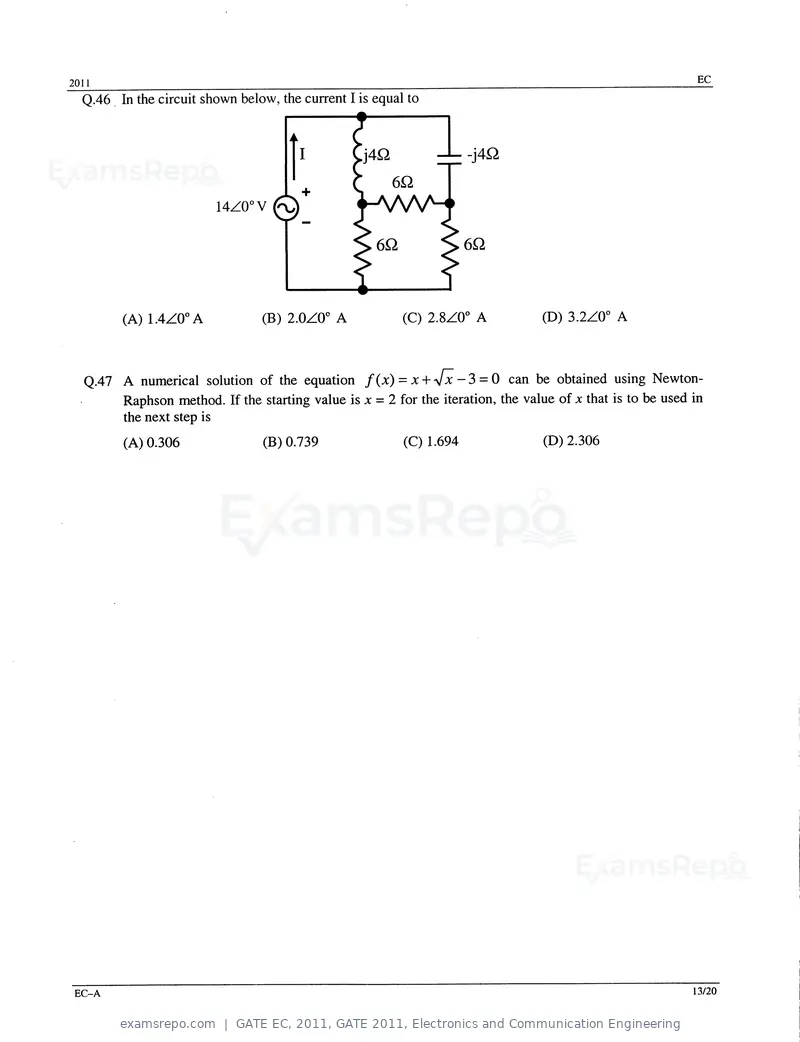 GATE EC 2011 question paper, GATE 2011, Electronics and Communication Engineering, page 13 of 17