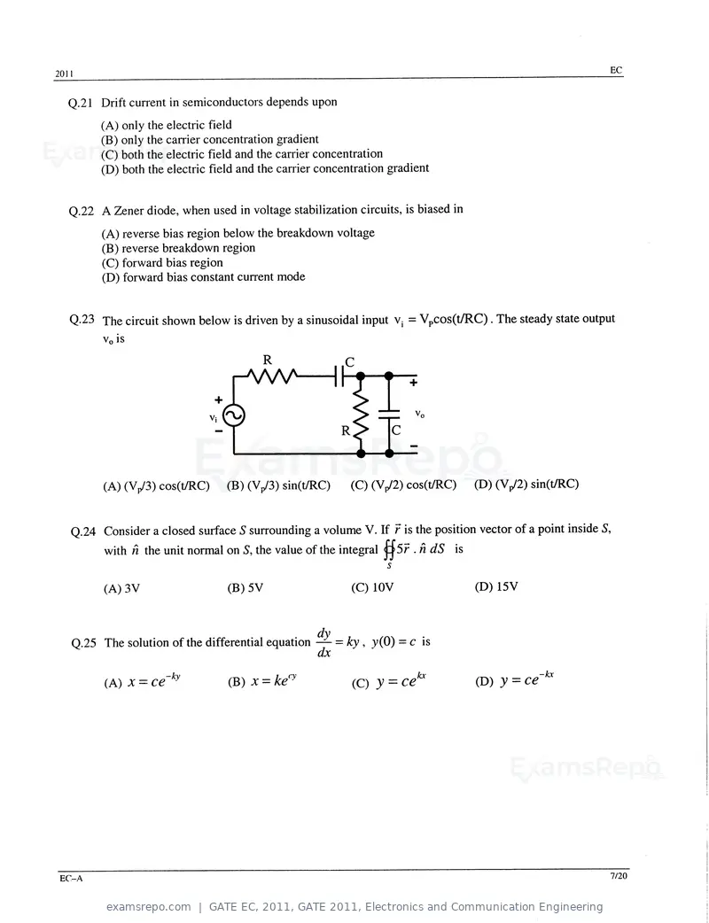 GATE EC 2011 question paper, GATE 2011, Electronics and Communication Engineering, page 7 of 17