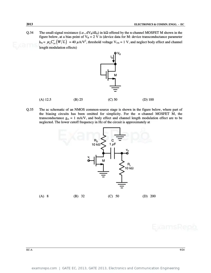 GATE EC 2013 question paper, GATE 2013, Electronics and Communication Engineering, page 10 of 76