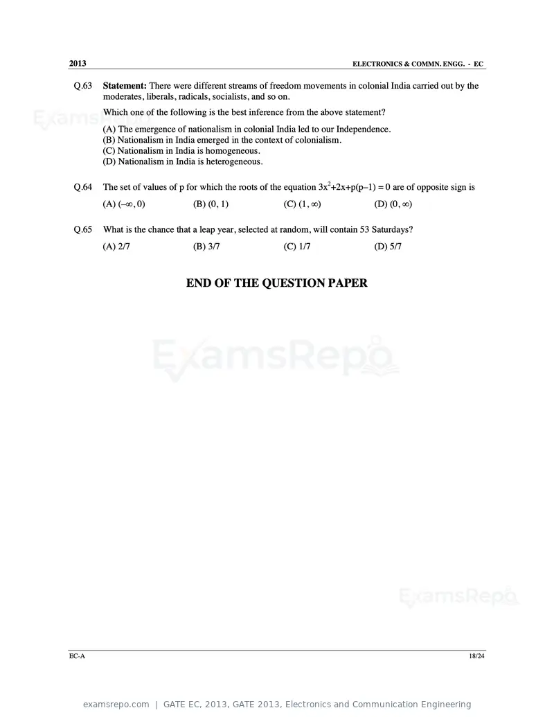 GATE EC 2013 question paper, GATE 2013, Electronics and Communication Engineering, page 19 of 76