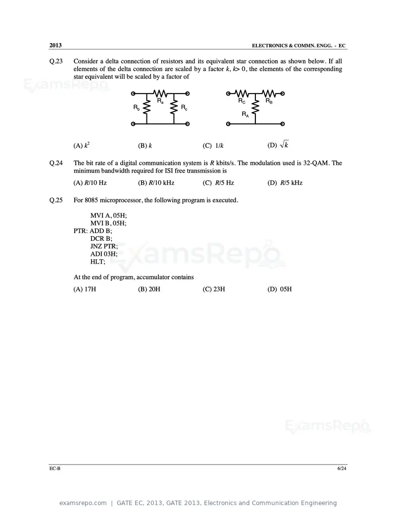 GATE EC 2013 question paper, GATE 2013, Electronics and Communication Engineering, page 26 of 76