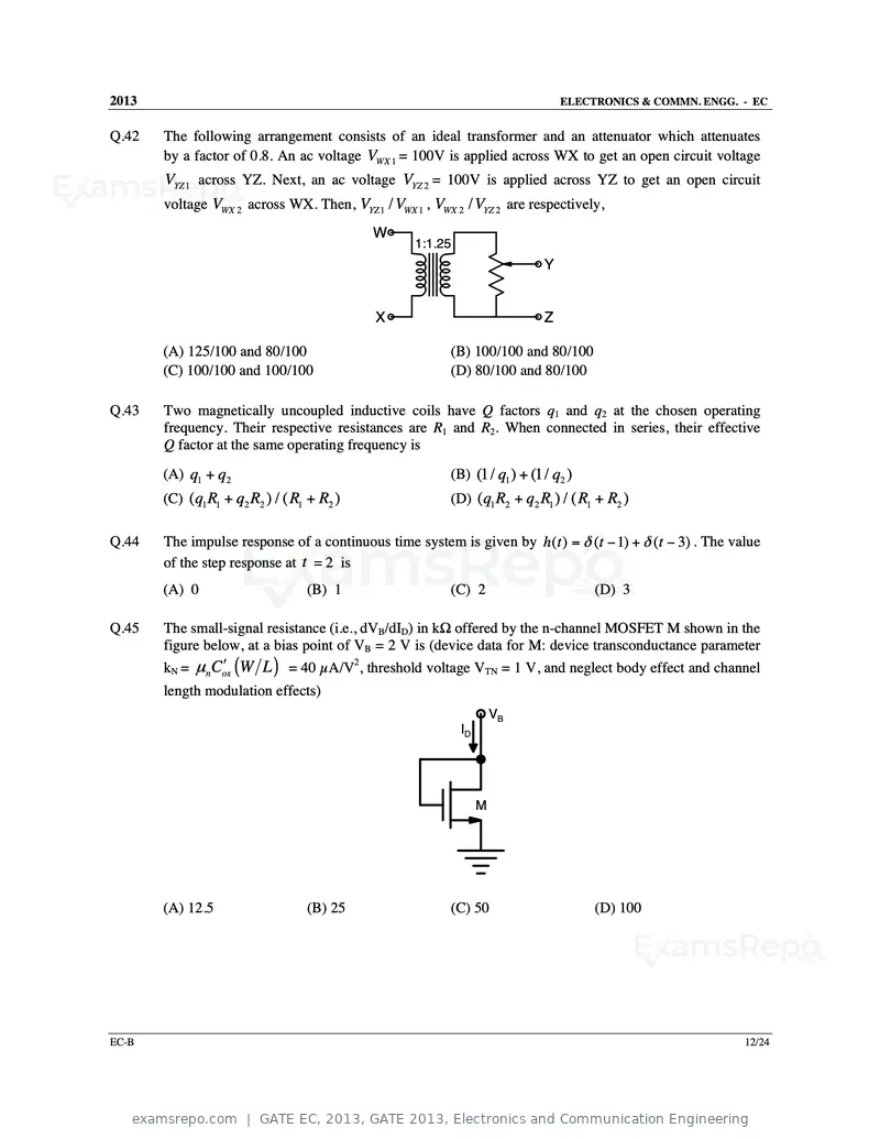 GATE EC 2013 question paper, GATE 2013, Electronics and Communication Engineering, page 32 of 76