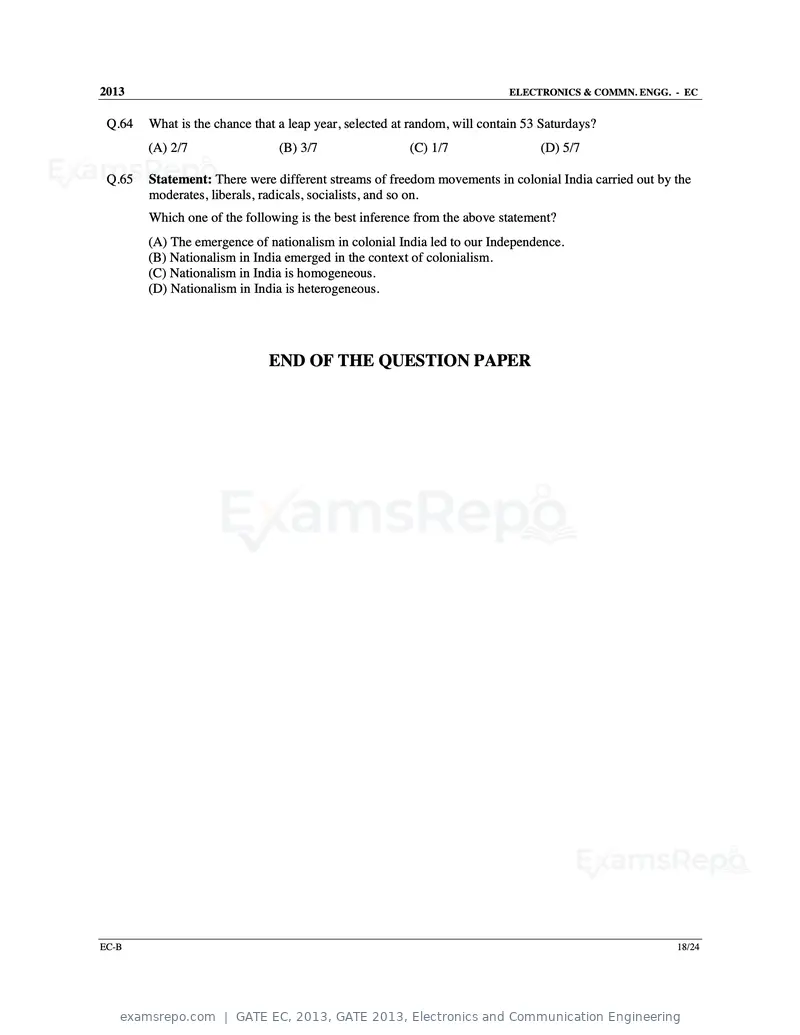 GATE EC 2013 question paper, GATE 2013, Electronics and Communication Engineering, page 38 of 76