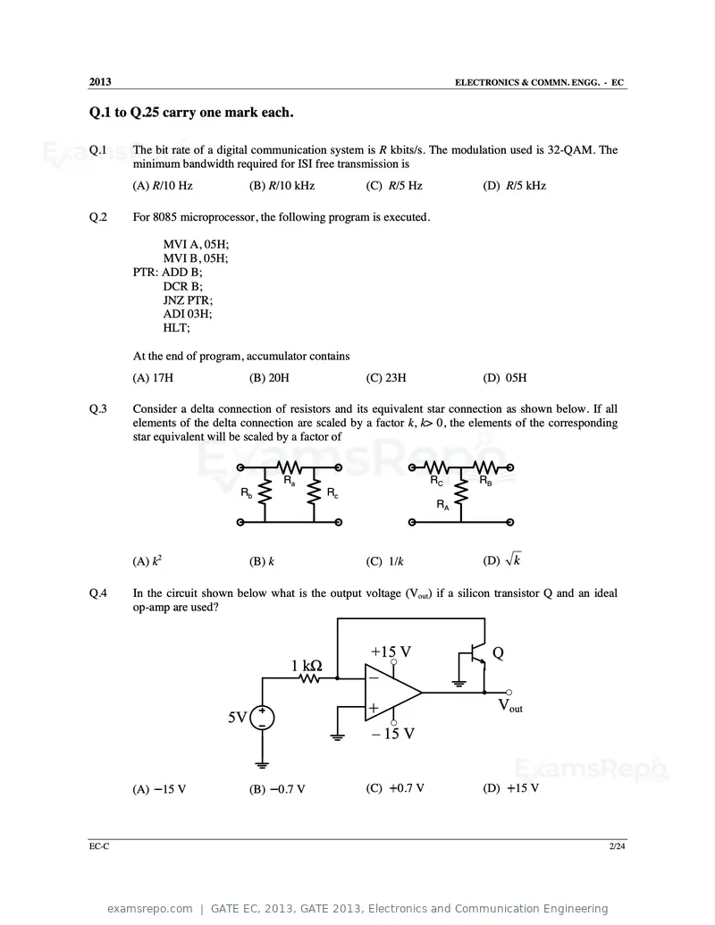 GATE EC 2013 question paper, GATE 2013, Electronics and Communication Engineering, page 41 of 76