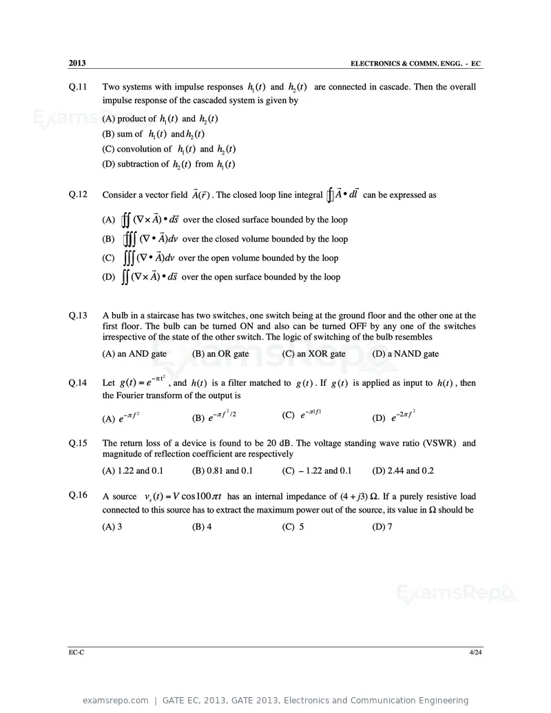 GATE EC 2013 question paper, GATE 2013, Electronics and Communication Engineering, page 43 of 76