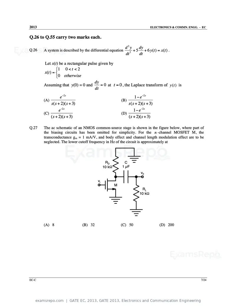 GATE EC 2013 question paper, GATE 2013, Electronics and Communication Engineering, page 46 of 76