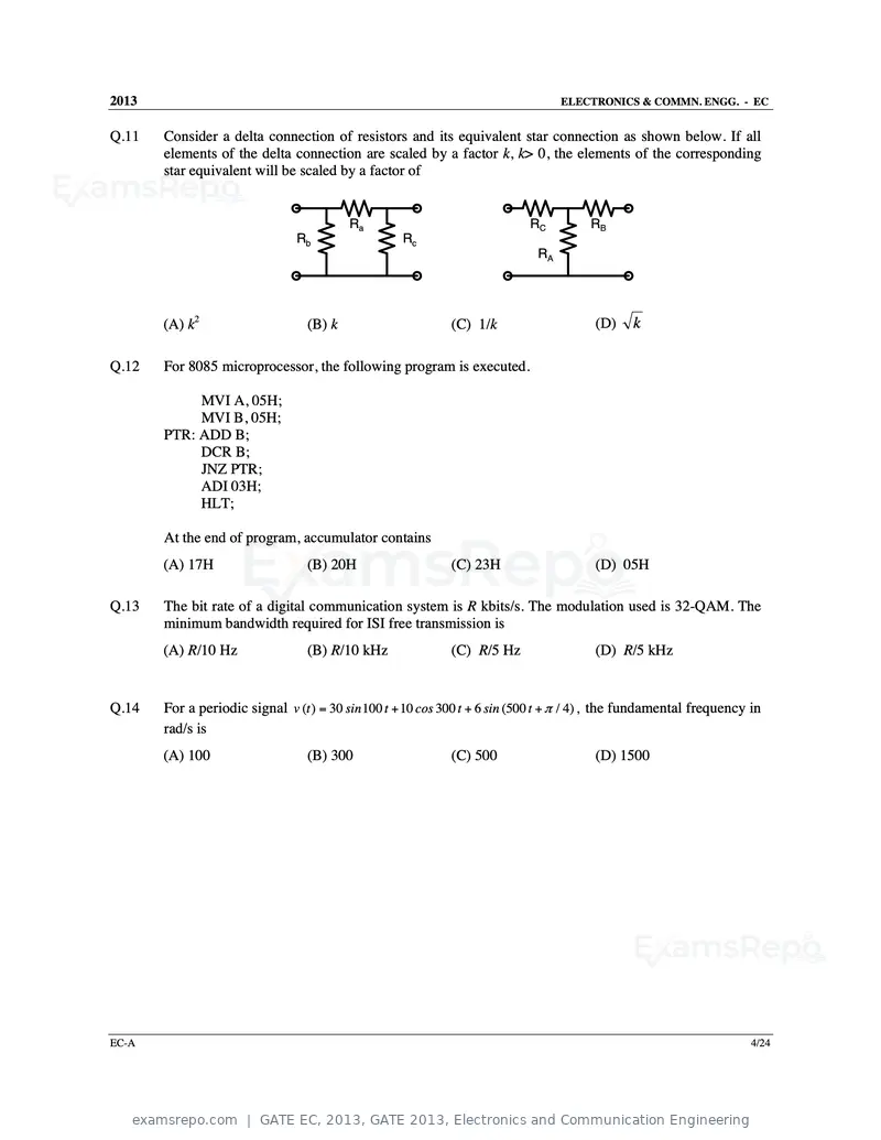 GATE EC 2013 question paper, GATE 2013, Electronics and Communication Engineering, page 5 of 76
