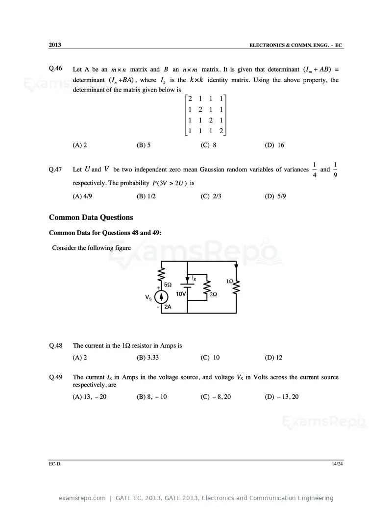 GATE EC 2013 question paper, GATE 2013, Electronics and Communication Engineering, page 72 of 76