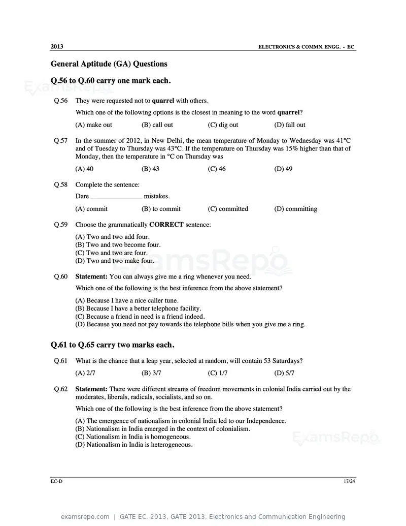 GATE EC 2013 question paper, GATE 2013, Electronics and Communication Engineering, page 75 of 76