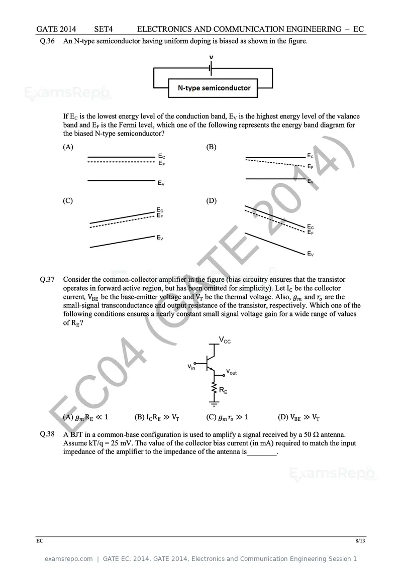 GATE EC 2014 question paper, GATE 2014, Electronics and Communication Engineering Session 1, page 77 of 83