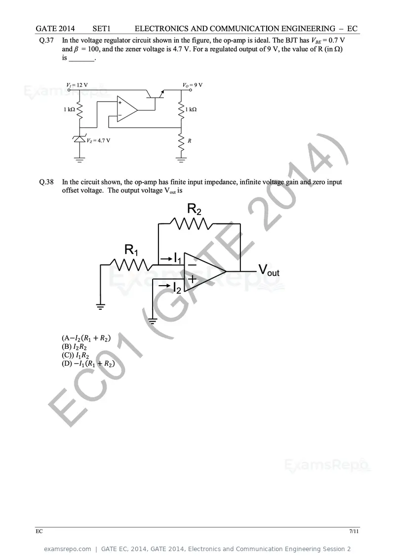 GATE EC 2014 question paper, GATE 2014, Electronics and Communication Engineering Session 2, page 14 of 83