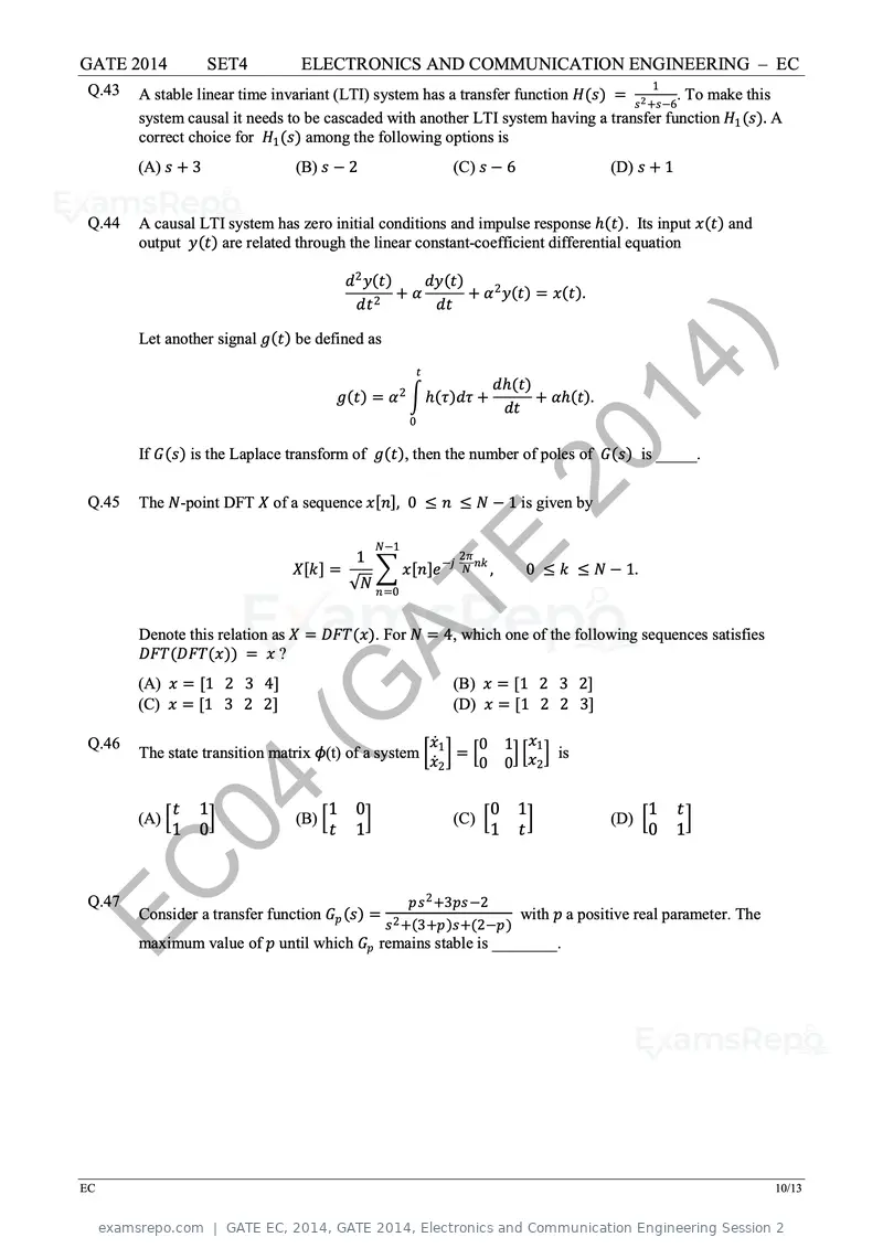 GATE EC 2014 question paper, GATE 2014, Electronics and Communication Engineering Session 2, page 79 of 83