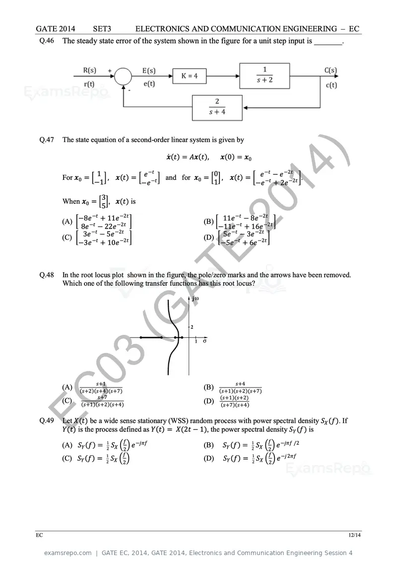 GATE EC 2014 question paper, GATE 2014, Electronics and Communication Engineering Session 4, page 59 of 83