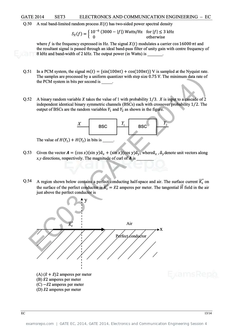 GATE EC 2014 question paper, GATE 2014, Electronics and Communication Engineering Session 4, page 60 of 83