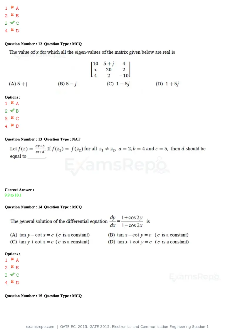 GATE EC 2015 question paper, GATE 2015, Electronics and Communication Engineering Session 1, page 31 of 77
