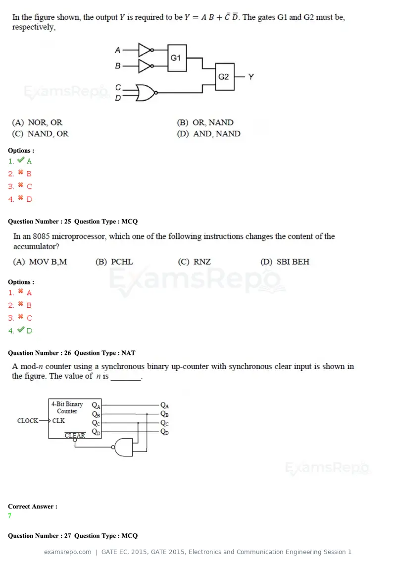 GATE EC 2015 question paper, GATE 2015, Electronics and Communication Engineering Session 1, page 36 of 77