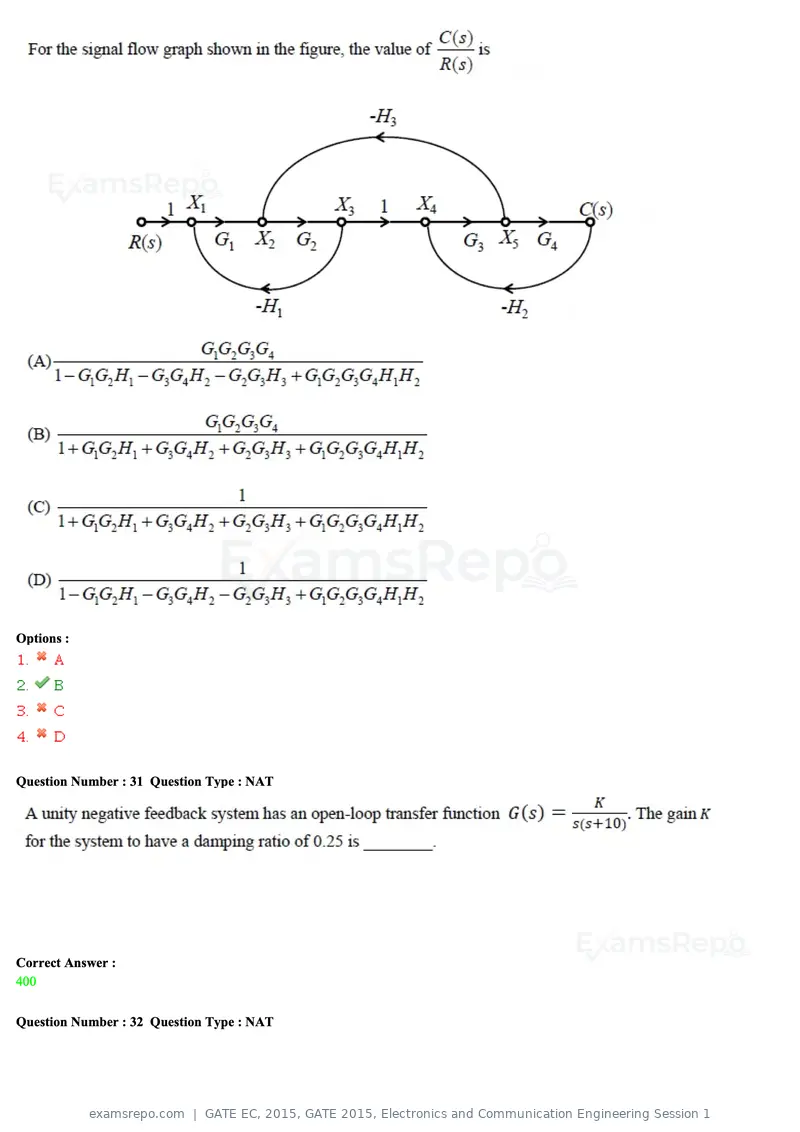 GATE EC 2015 question paper, GATE 2015, Electronics and Communication Engineering Session 1, page 38 of 77