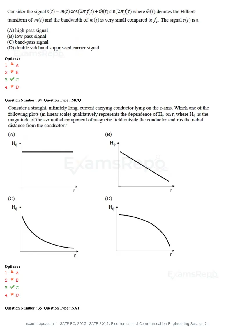 GATE EC 2015 question paper, GATE 2015, Electronics and Communication Engineering Session 2, page 13 of 77