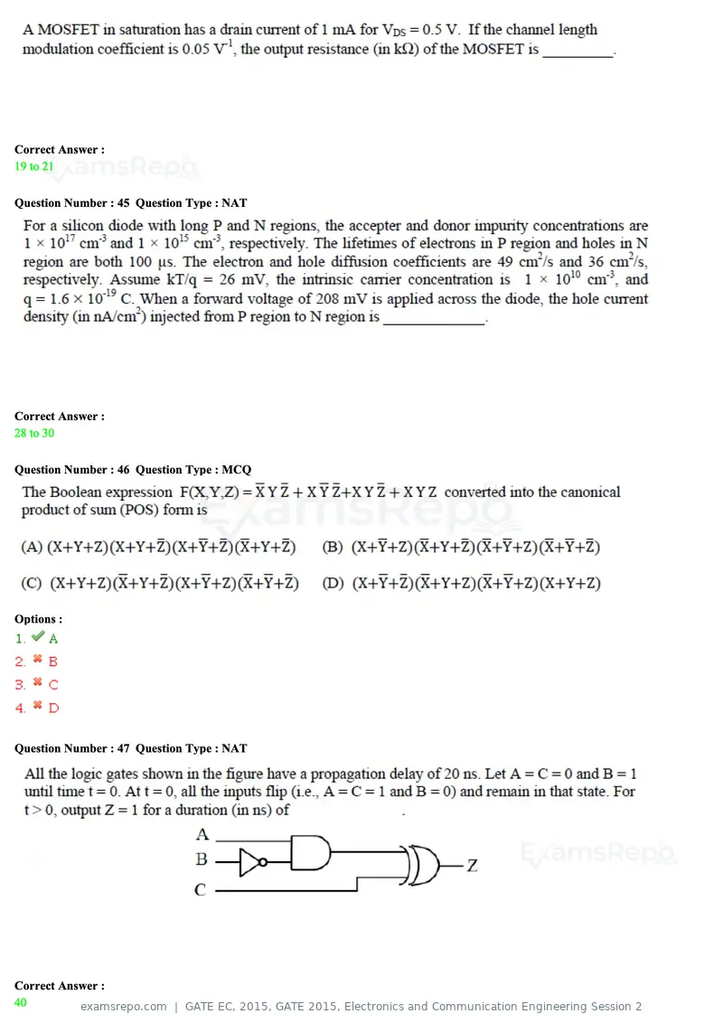 GATE EC 2015 question paper, GATE 2015, Electronics and Communication Engineering Session 2, page 17 of 77