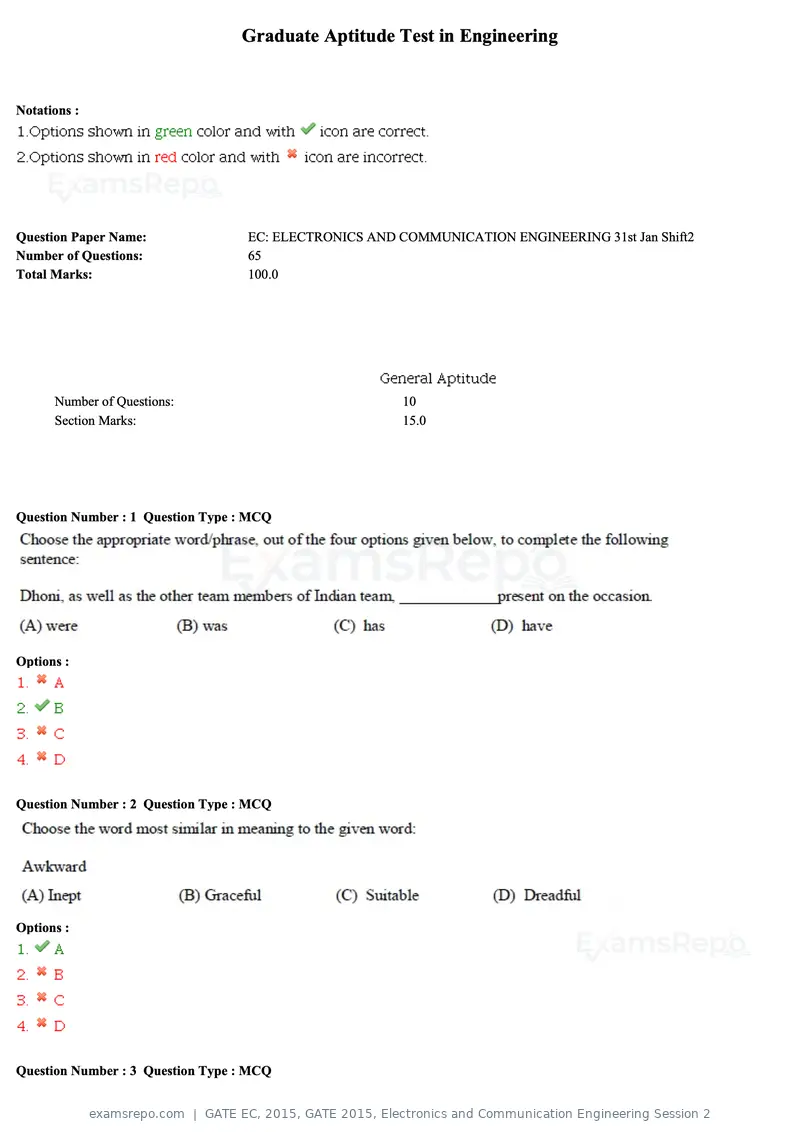 GATE EC 2015 question paper, GATE 2015, Electronics and Communication Engineering Session 2, page 27 of 77