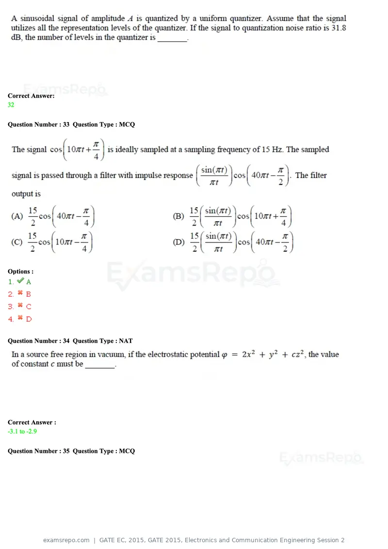 GATE EC 2015 question paper, GATE 2015, Electronics and Communication Engineering Session 2, page 39 of 77
