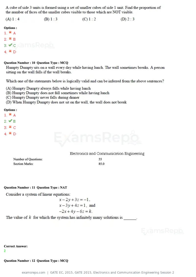 GATE EC 2015 question paper, GATE 2015, Electronics and Communication Engineering Session 2, page 5 of 77