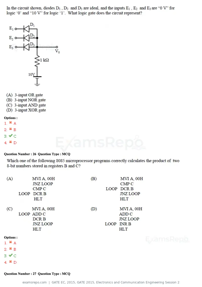 GATE EC 2015 question paper, GATE 2015, Electronics and Communication Engineering Session 2, page 62 of 77