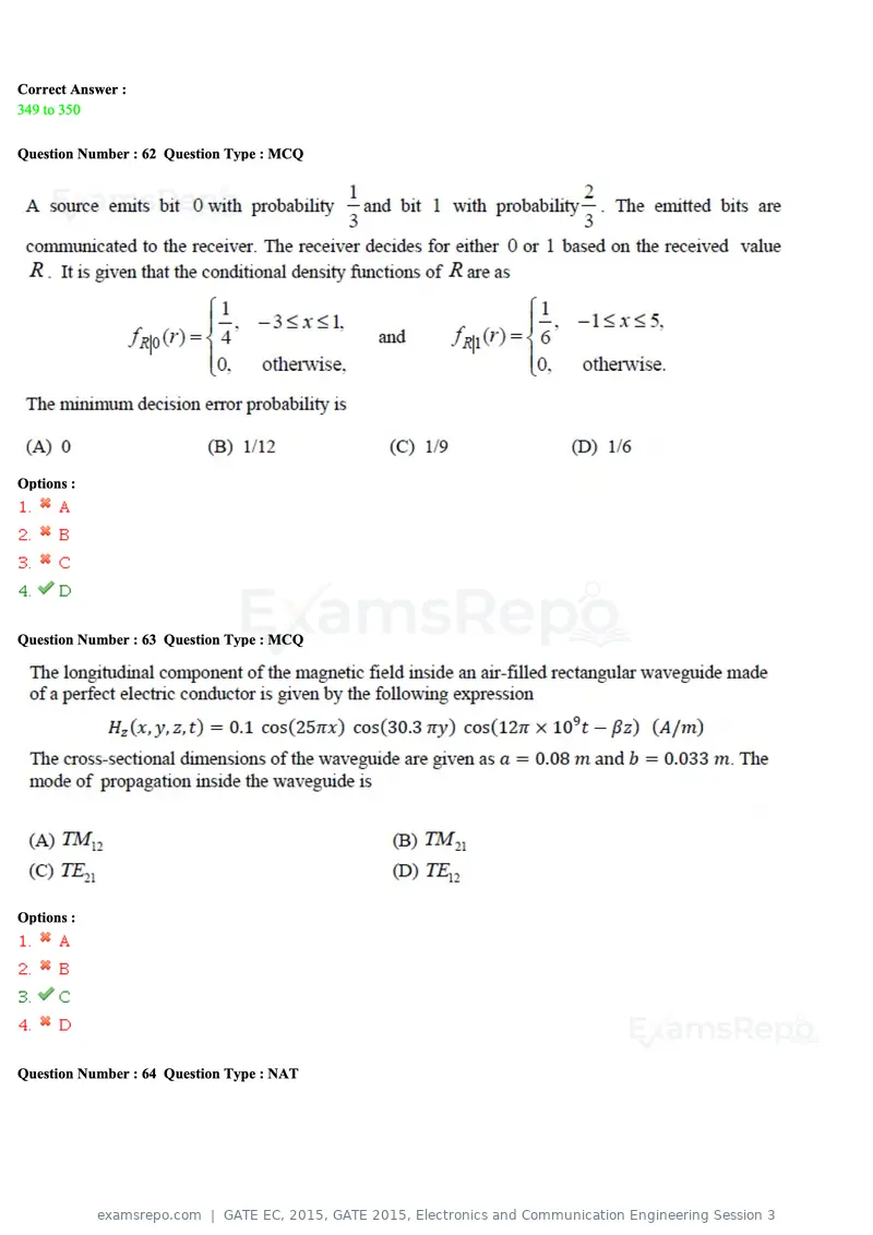 GATE EC 2015 question paper, GATE 2015, Electronics and Communication Engineering Session 3, page 24 of 77