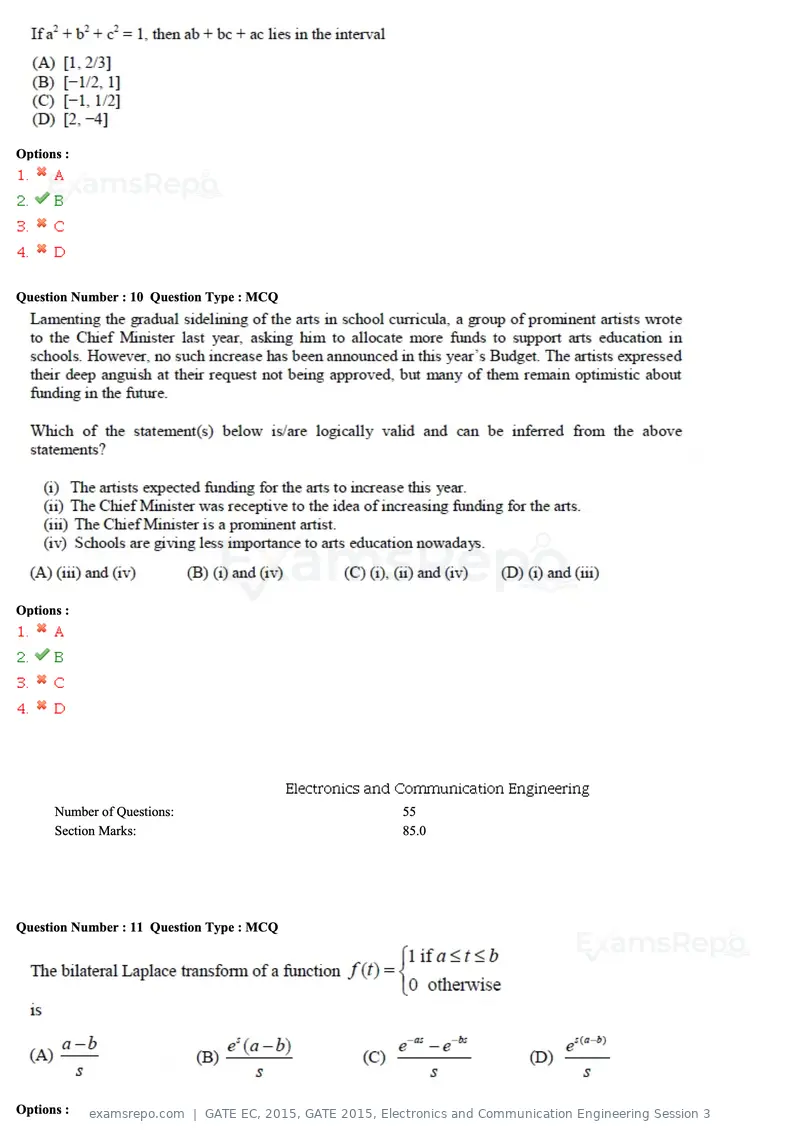 GATE EC 2015 question paper, GATE 2015, Electronics and Communication Engineering Session 3, page 30 of 77