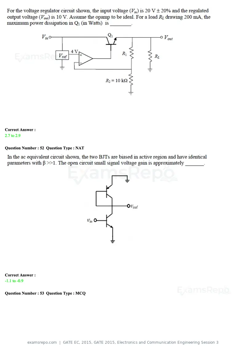 GATE EC 2015 question paper, GATE 2015, Electronics and Communication Engineering Session 3, page 46 of 77