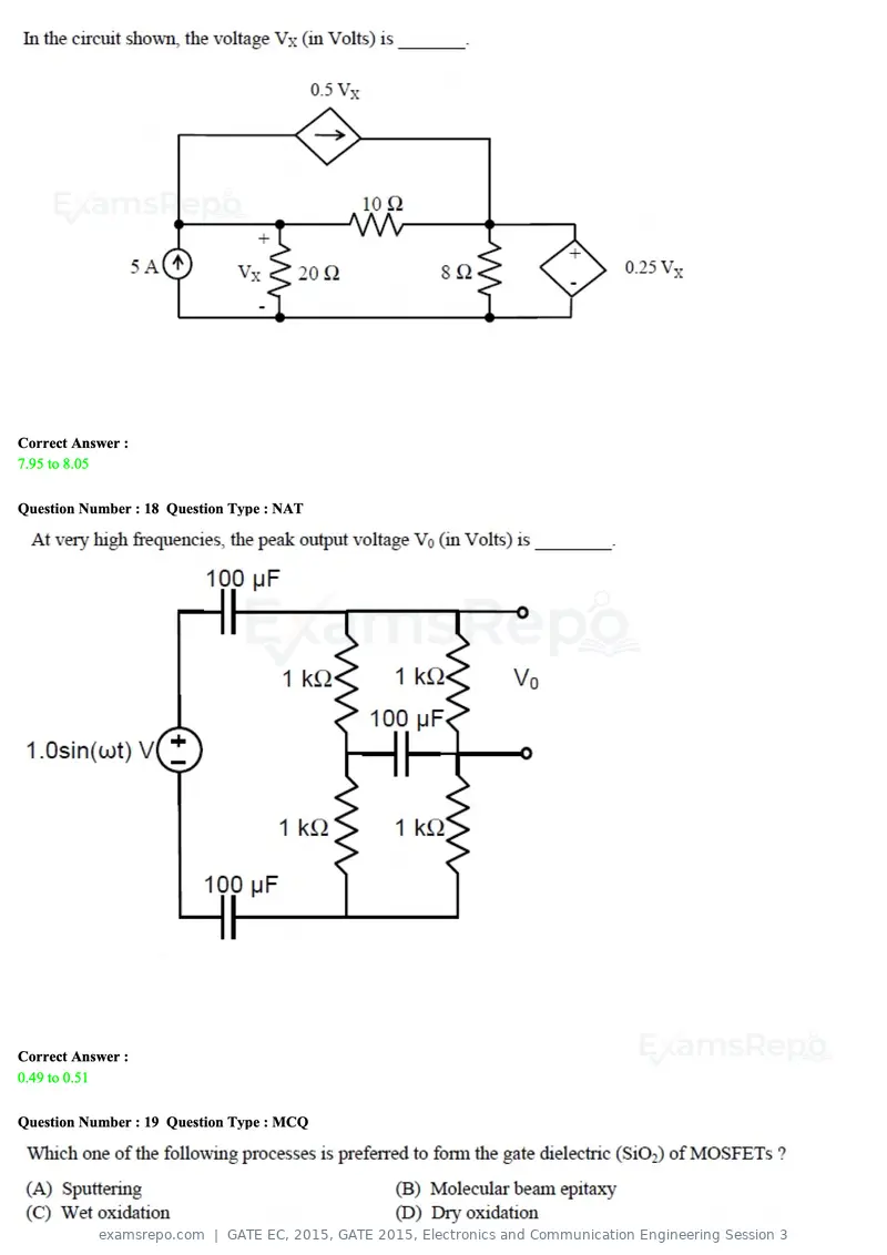 GATE EC 2015 question paper, GATE 2015, Electronics and Communication Engineering Session 3, page 59 of 77