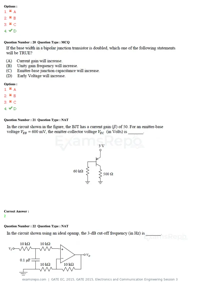 GATE EC 2015 question paper, GATE 2015, Electronics and Communication Engineering Session 3, page 60 of 77