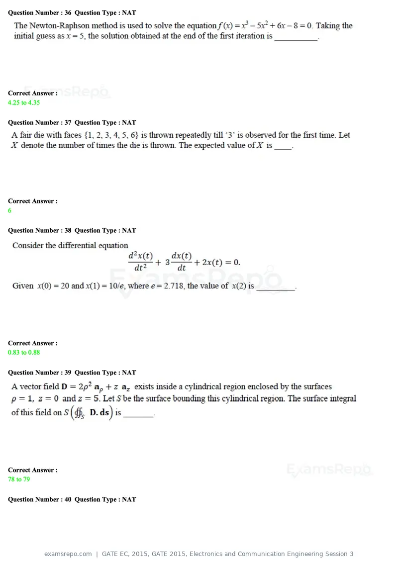 GATE EC 2015 question paper, GATE 2015, Electronics and Communication Engineering Session 3, page 66 of 77