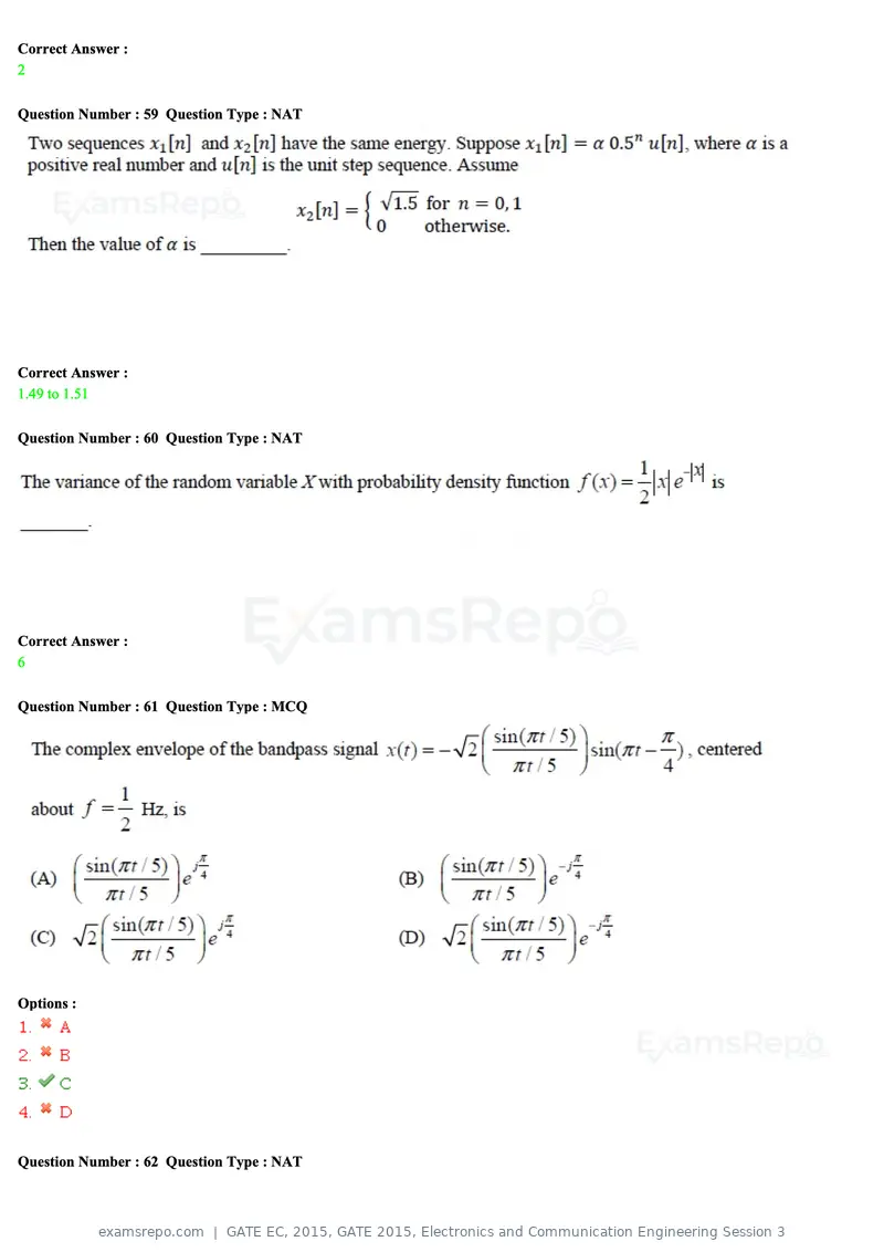GATE EC 2015 question paper, GATE 2015, Electronics and Communication Engineering Session 3, page 75 of 77