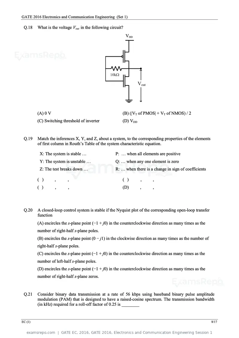 GATE EC 2016 question paper, GATE 2016, Electronics and Communication Engineering Session 1, page 10 of 64