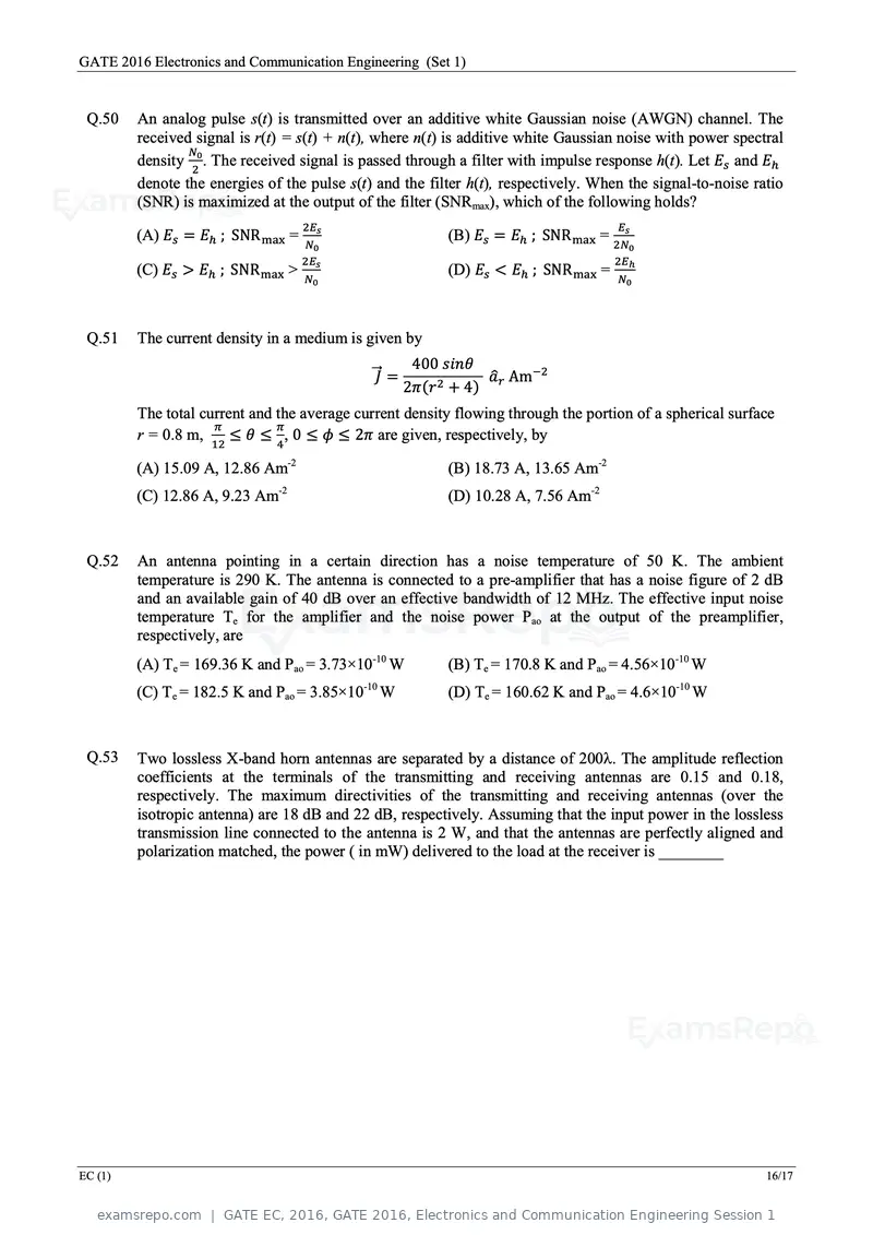 GATE EC 2016 question paper, GATE 2016, Electronics and Communication Engineering Session 1, page 18 of 64