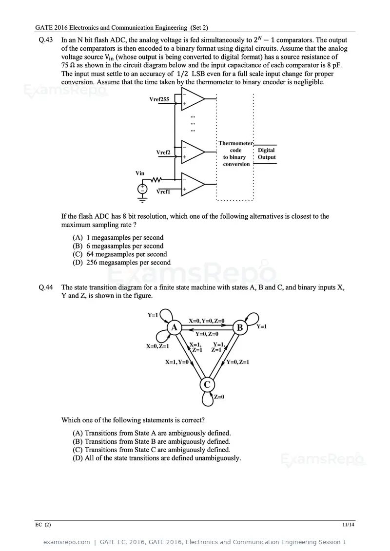 GATE EC 2016 question paper, GATE 2016, Electronics and Communication Engineering Session 1, page 35 of 64