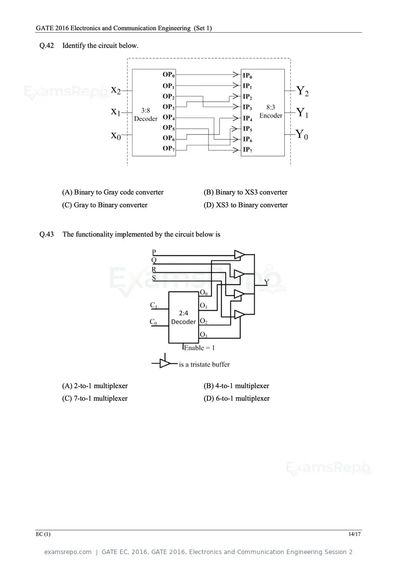 GATE EC 2016 question paper, GATE 2016, Electronics and Communication Engineering Session 2, page 16 of 64