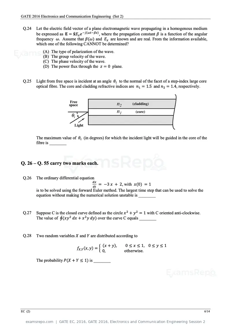 GATE EC 2016 question paper, GATE 2016, Electronics and Communication Engineering Session 2, page 30 of 64