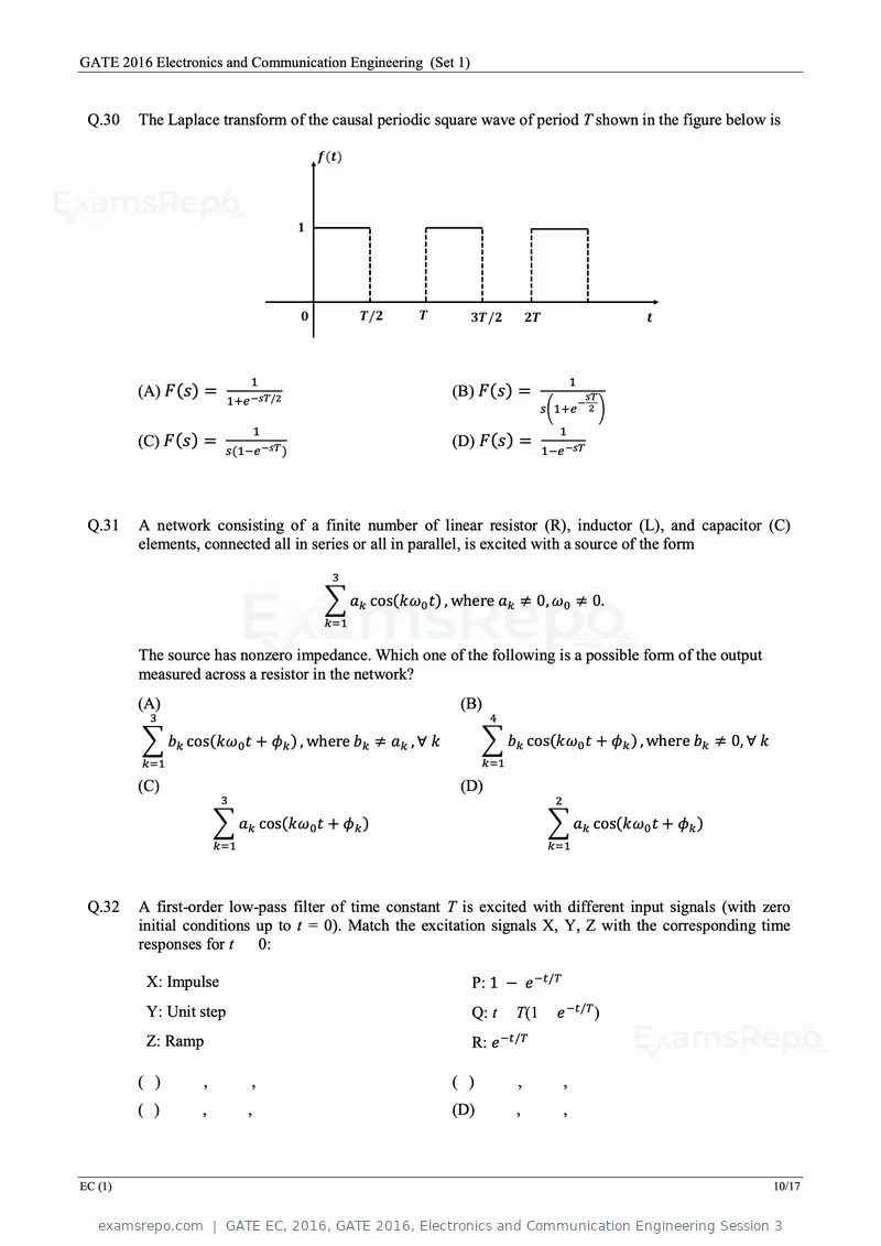 GATE EC 2016 question paper, GATE 2016, Electronics and Communication Engineering Session 3, page 12 of 64