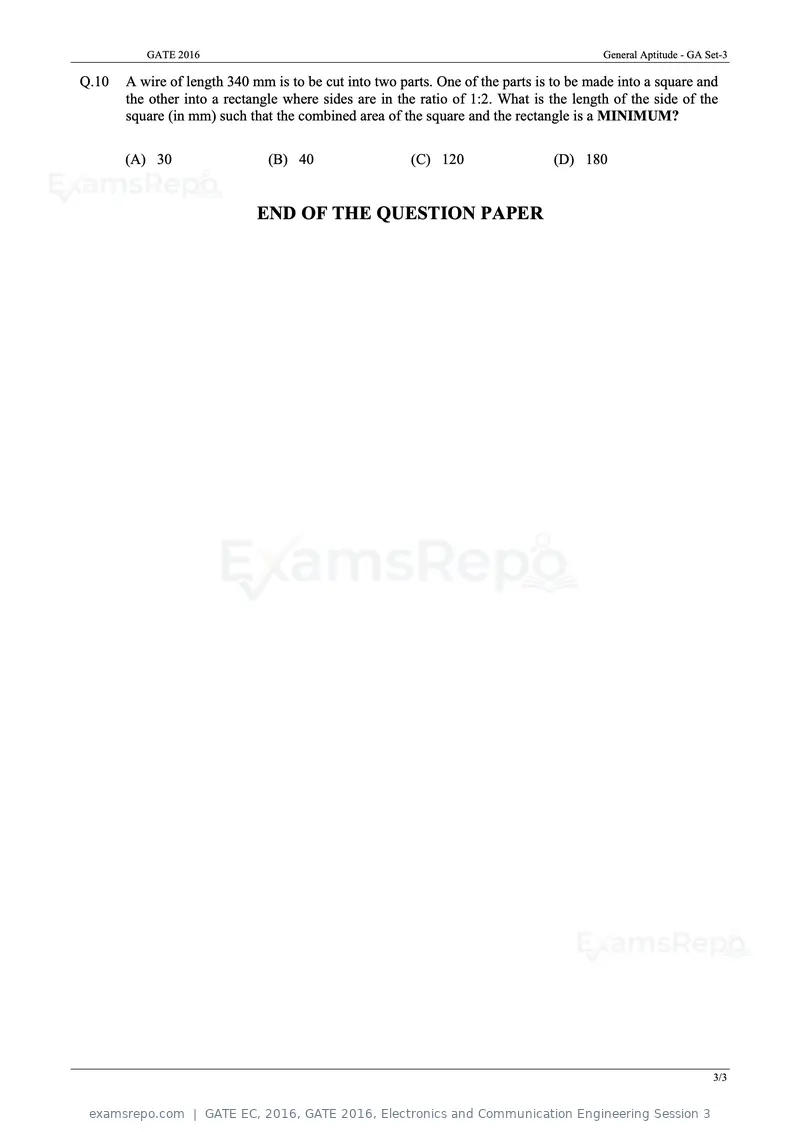 GATE EC 2016 question paper, GATE 2016, Electronics and Communication Engineering Session 3, page 24 of 64