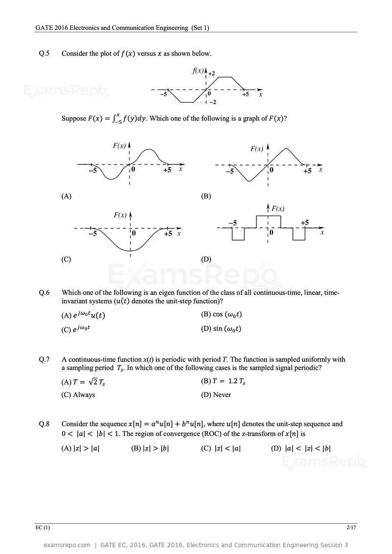 GATE EC 2016 question paper, GATE 2016, Electronics and Communication Engineering Session 3, page 4 of 64