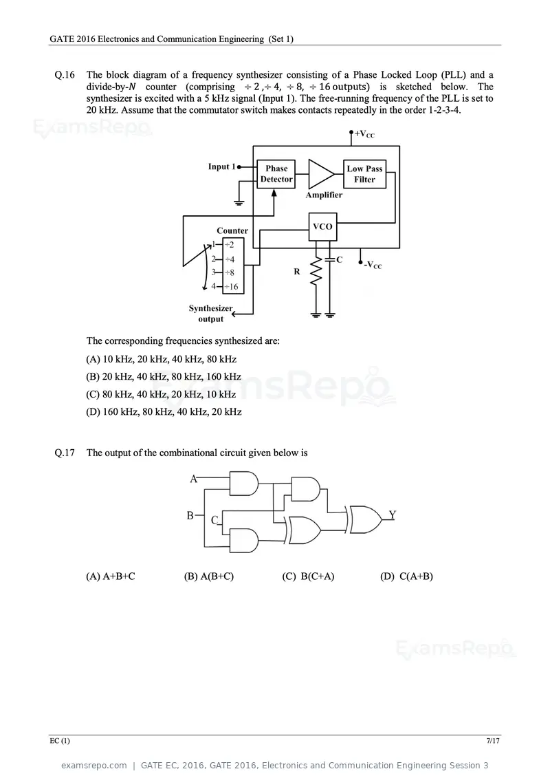GATE EC 2016 question paper, GATE 2016, Electronics and Communication Engineering Session 3, page 9 of 64