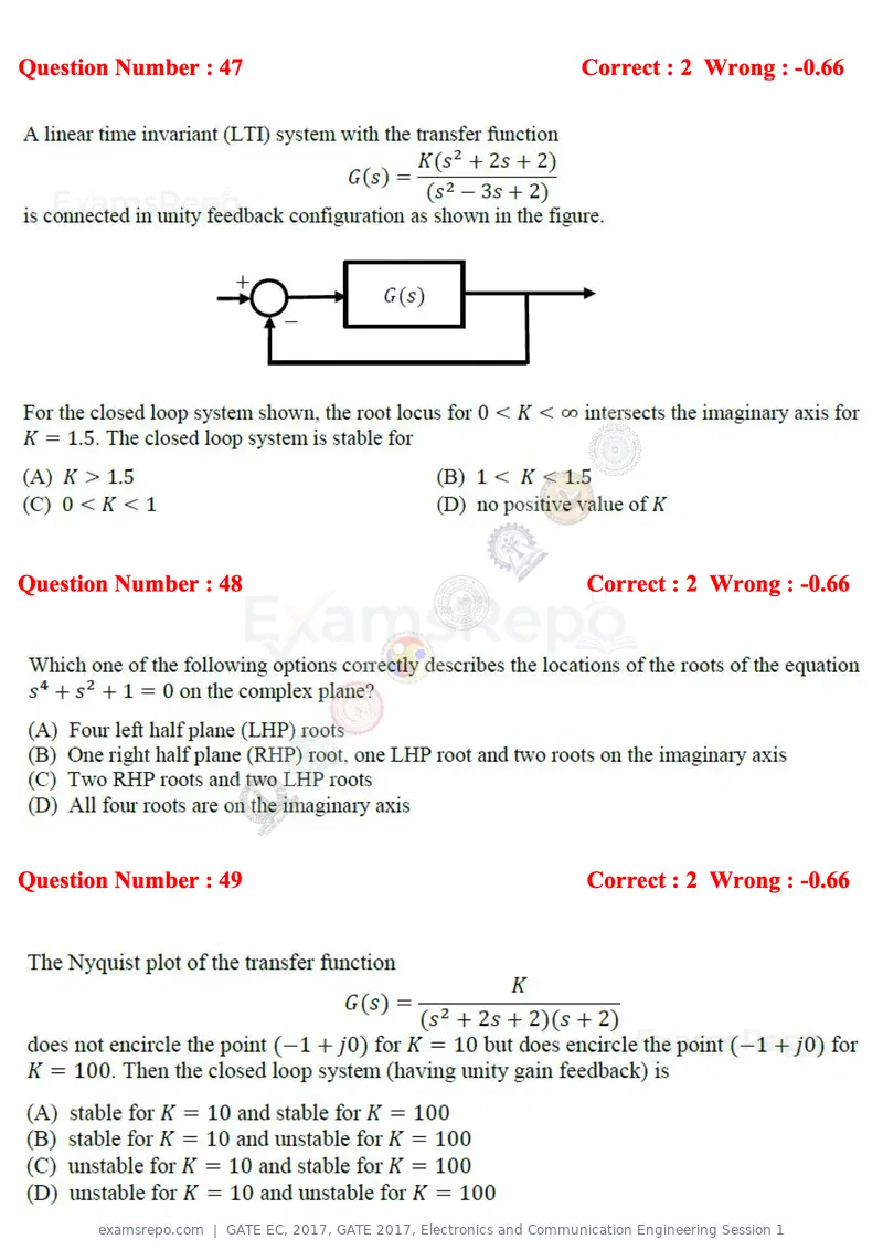 GATE EC 2017 question paper, GATE 2017, Electronics and Communication Engineering Session 1, page 18 of 25